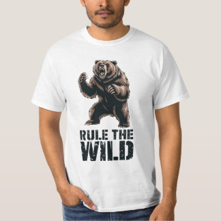 Vildens dominans: Roaring Grizzly Power T Shirt