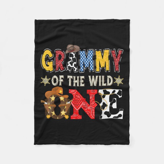 Vildens första födelsedag Western Co. Fleecefilt (Framsidan)