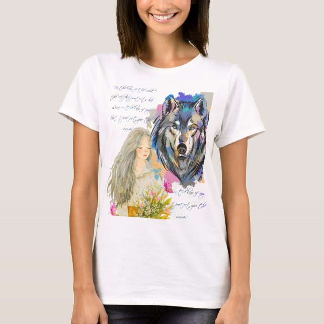 Vildens hörn | Alfa- och Luna-Vargens utformning T Shirt (Framsida)