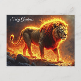 Vildens majestät avfyrar lejona mäktiga lava-preda vykort