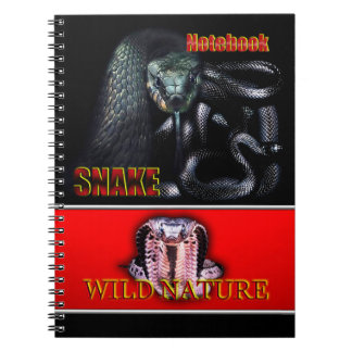 VILDENS NATUR - SNAKE-designsamling i svart Anteckningsbok