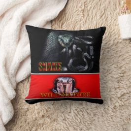 VILDENS NATUR - SNAKE-designsamling i svart Kudde