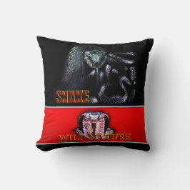 VILDENS NATUR - SNAKE-designsamling i svart Kudde