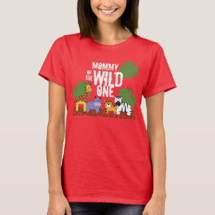 VILDENS röda Mamma EN Safari 1:a födelsedagen T Shirt