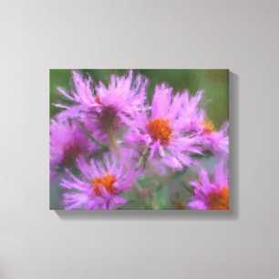 Vildens Rosa Asters Flower Art Canvastryck