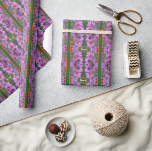 Vildens Rosa Asters Flower Art Personlig Presentpapper