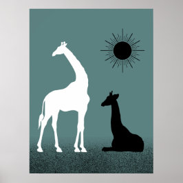 Vildens utformning Giraffe Poster