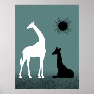 Vildens utformning Giraffe Poster