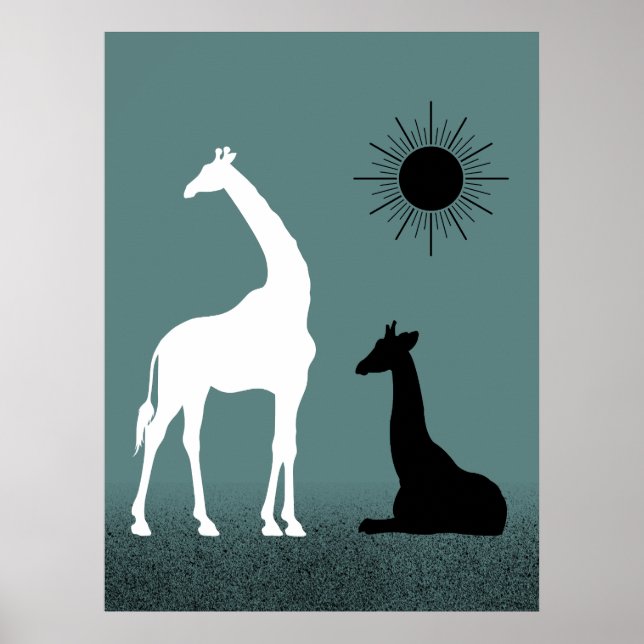 Vildens utformning Giraffe Poster (Framsidan)