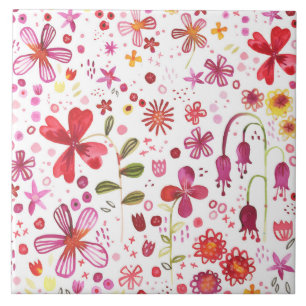 Vildens vattenfärgsfärg kakelplatta