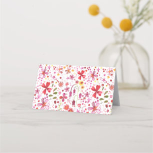 Vildens vattenfärgsfärg placeringskort