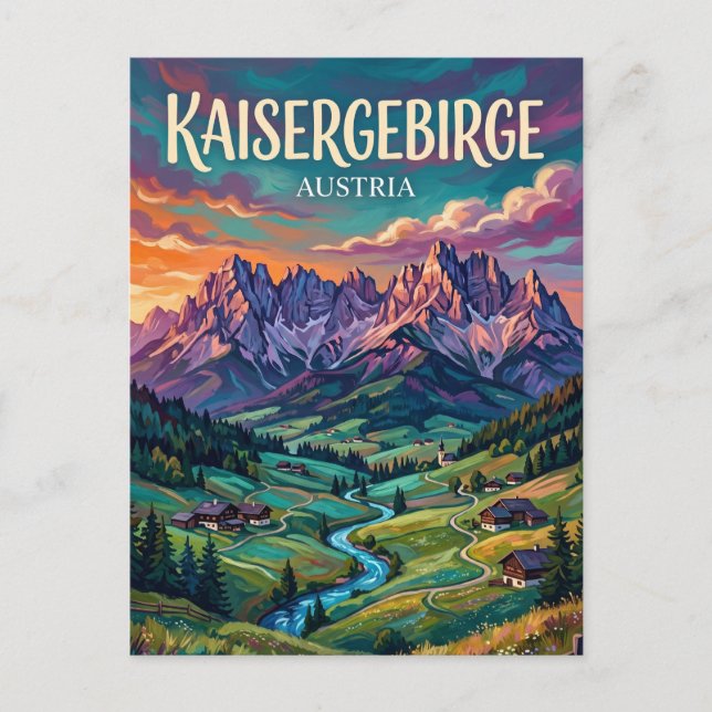 Vilder Kaiser Österrike Vykort (Framsida)