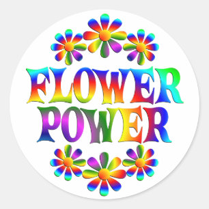 Vildflower power runt klistermärke