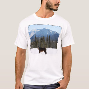Vildhäst på den Alaska huvudvägen T Shirt