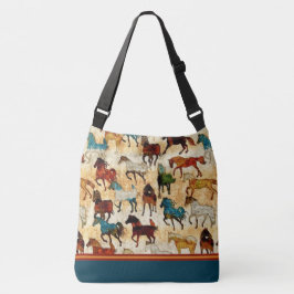 Vildhästar som kor förkroppsligar toto, hänger lös axelväska