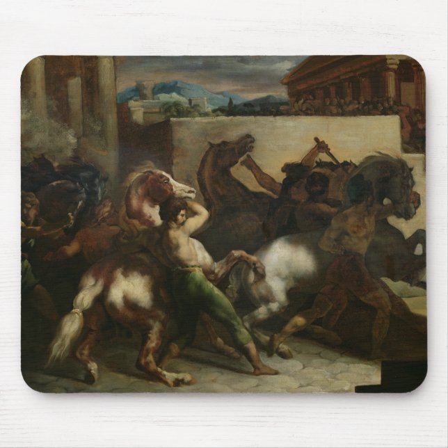 Vildhästkapplöpningen på Rome, c.1817 Musmatta (Framsidan)