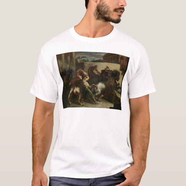 Vildhästkapplöpningen på Rome, c.1817 Tee (Framsida)