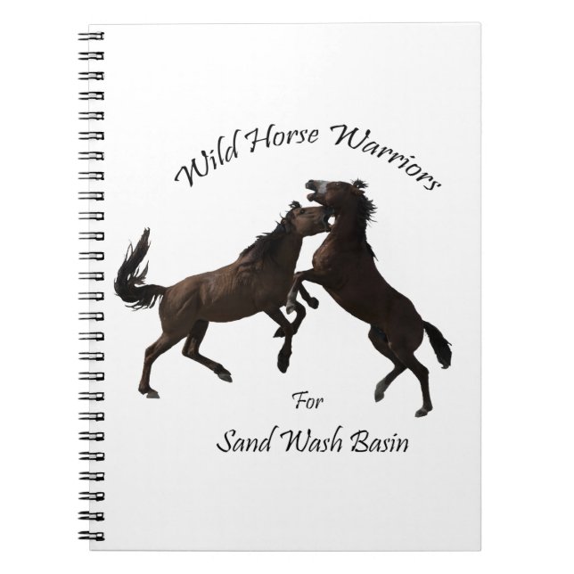 Vildhästkrigare för Sandtvättställ Anteckningsbok (Framsidan)