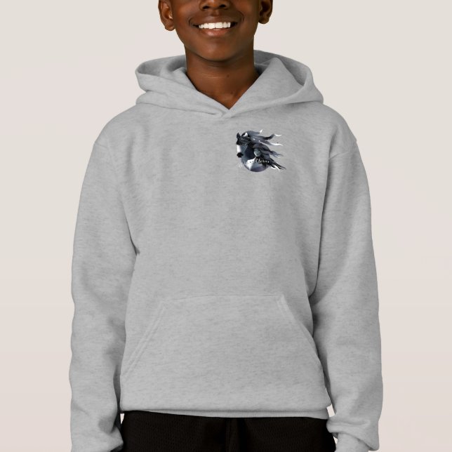 Vildhästunge Hoodie Tee Shirt (Framsida)