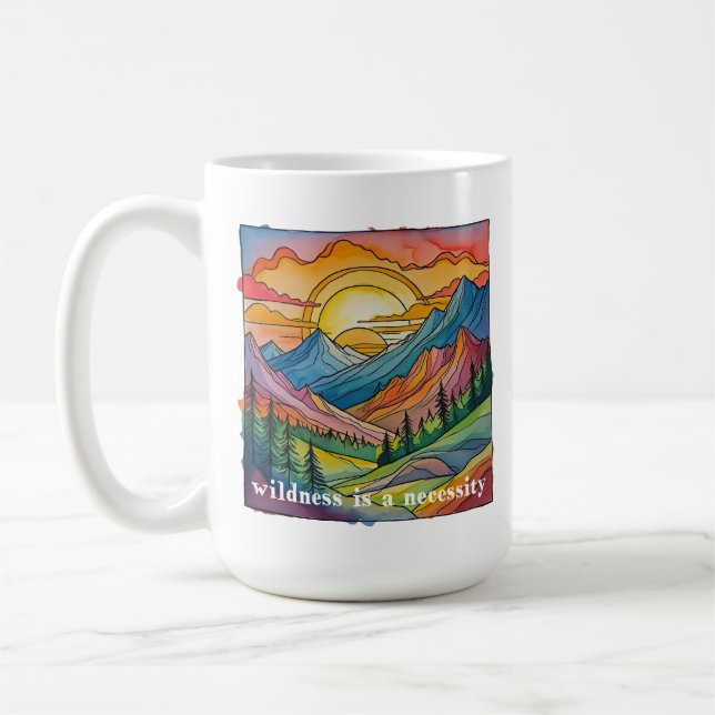Vildhet är en nödvändighet - rädda våra allmänna m kaffemugg (Vänster)