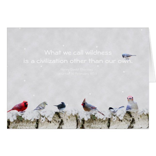 Vildhet:en annan civilisation än vår egen~Thoreau Hälsningskort (Framsidan Horizontal)