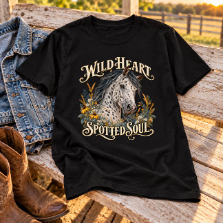 Vildhjärtad Appaloosahäst med fläckig själ T Shirt
