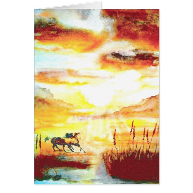 VildHorses. Hälsningskort (Framsidan)