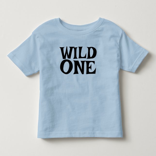 VILDINGEN 1-ÅRS FÖDELSEDAGSBABY BLÅ T-SHIRT (Framsida)