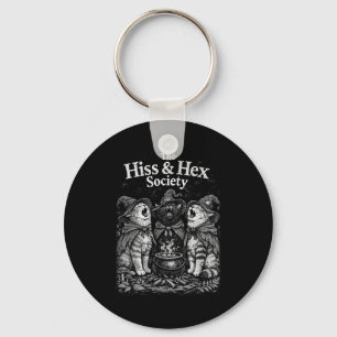 Vildkat hiss & hex-sällskap katt wicca halloween nyckelring