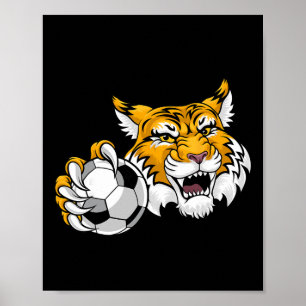 Vildkatt Bobcat Lodjur Puma Fotboll Ll Tecknad Kar Poster