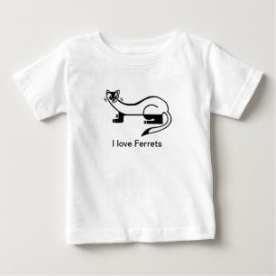 Vildlevande - Cute I kärlek FERRETS - Djurgrafik T Shirt