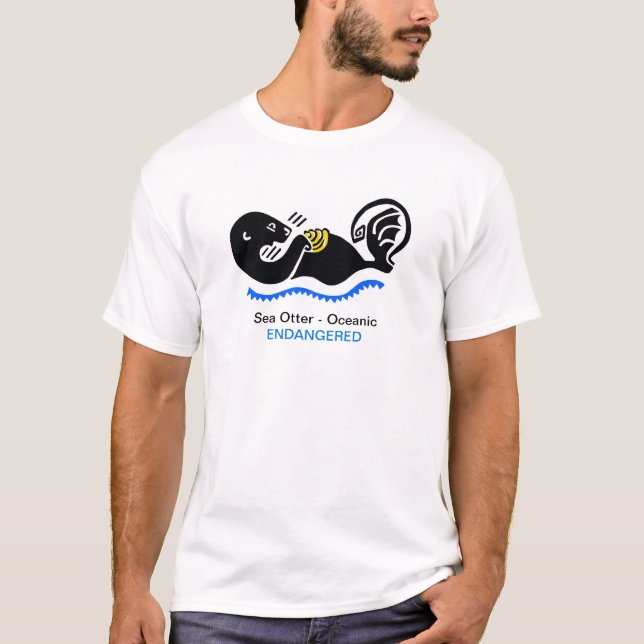 Vildlevande djur - OtTER - Oceanic - utrotningshot T Shirt (Framsida)