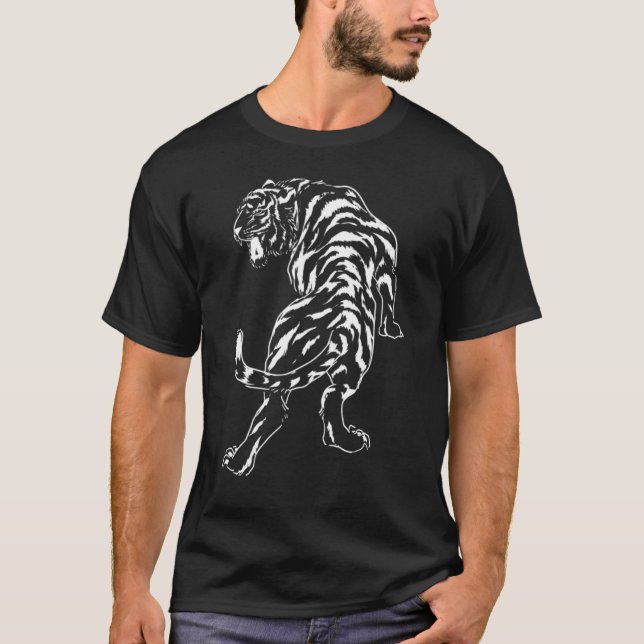 Vildlevande djur Tiger White Mountberg 5 T Shirt (Framsida)