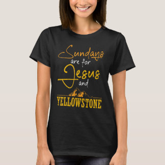 Vildlevande Söndag är Jesus och gulsten T Shirt