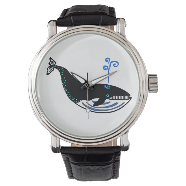 Vildlife - Blue WHALE - Nature- Ecology Armbandsur (Framsida)