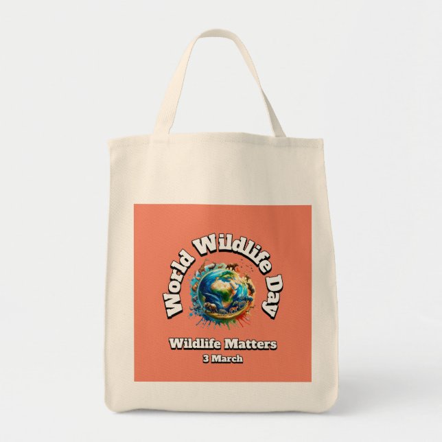 Vildlivet är viktigt. Världsnaturdagen (WWD) Tygkasse (Framsidan)