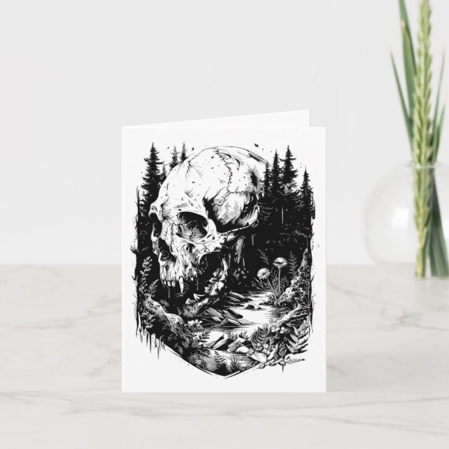 Vildlivet utanför naturområdet Retro Forest Kort (Framsida)