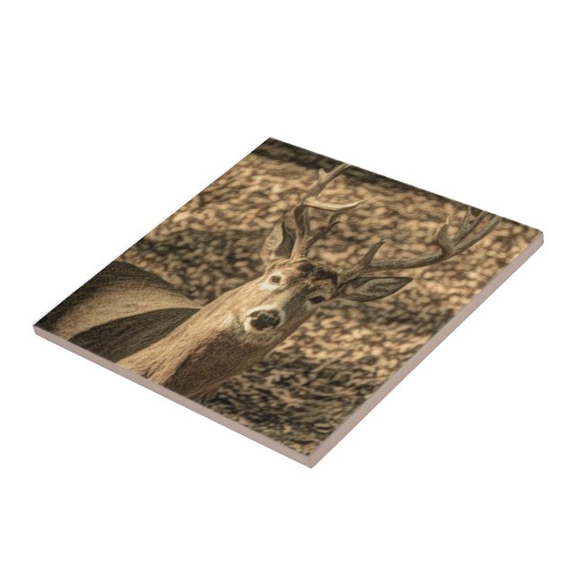 vildmark Camouflage fridluftsmänniska whitetail hj Kakelplatta (Sidan)