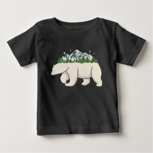 Vildmark Nordlig Bergsskog Isbjörn Konst T Shirt