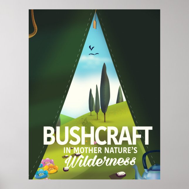 Vildmarken i Bushcraft "Visit Mor nature's" Poster (Framsidan)