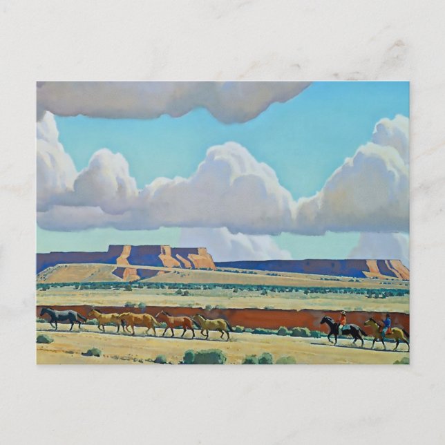“Vildmarken Navajo” av Maynard Dixon Vykort (Framsida)