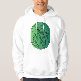 Vildmarkens anrop - Natur & Vandring Linje Konst P Hoodie