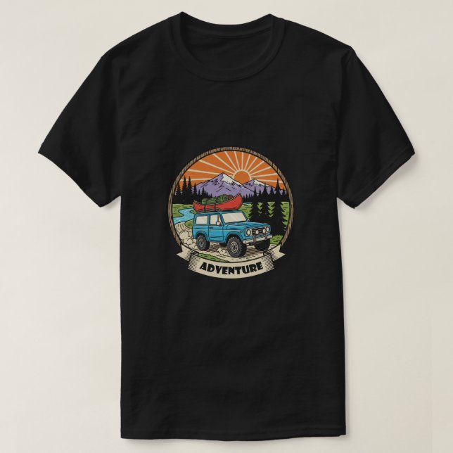 Vildmarksutforskare Äventyrs-T-Shirt T Shirt (Design framsida)