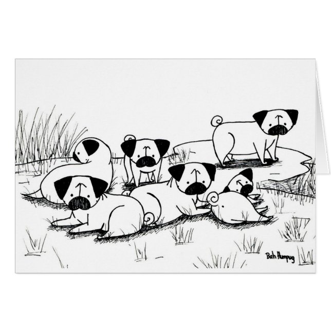 Vildmopsmorrande Hälsningskort (Framsidan Horizontal)