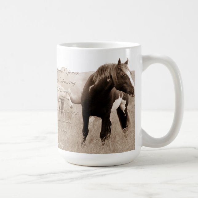 VildMustangStallion~Majesty 15oz mugg (Höger)