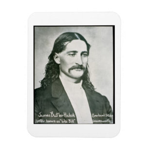 "Vildräkning" Hickok (b-/wfotoet) Magnet