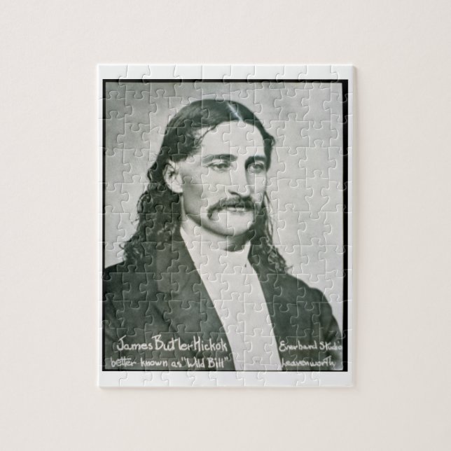 "Vildräkning" Hickok (b-/wfotoet) Pussel (Vertikal)