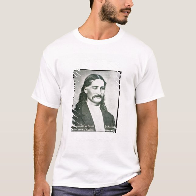 "Vildräkning" Hickok (b-/wfotoet) Tee Shirt (Framsida)