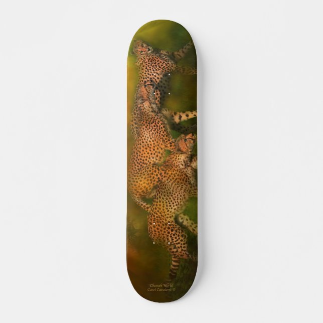 Vildritt - CheetahvärldsSkateboard Mini Skateboard Bräda 18,7 Cm (Framsida)