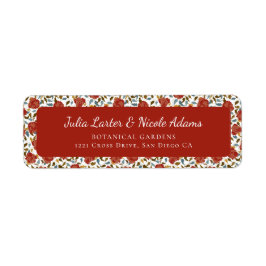 Vildros Blommiga Kronblad Trädgårds Affär Bröllop Returadress Etikett